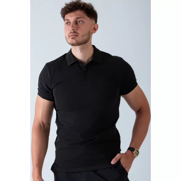  Pánské trička NEBBIA MIKE MUSCLE FIT POLO 157 BLACK 