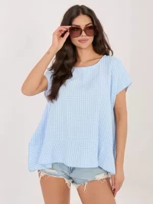 Dámská halenka ITALY MODA IT-BZ-FL10332.80 LIGHT BLUE