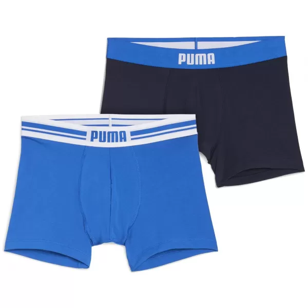  Pánské boxerky PUMA MEN EVERYDAY PLACED LOGO BOXER 2P 93847603 BLUE COMBO 