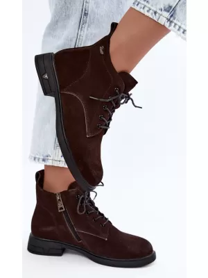 Dámské kotníkové boty VINCEZA 39953 CHOCOLATE SUEDE