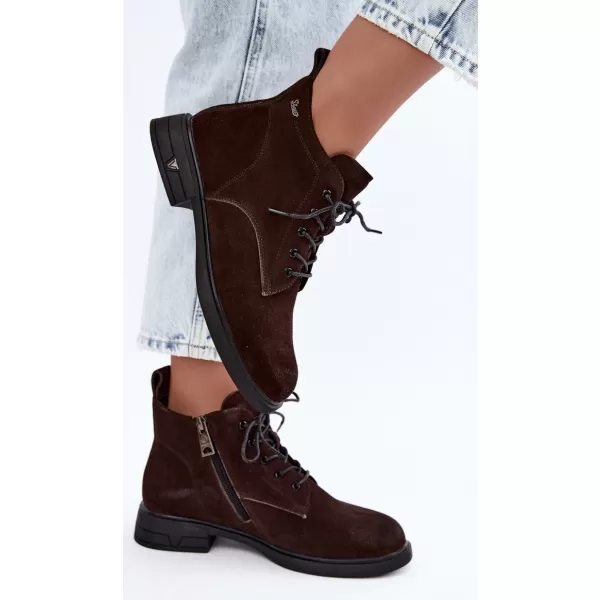  Dámské kotníkové boty VINCEZA 39953 CHOCOLATE SUEDE 
