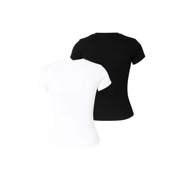  Dámské tričko URBAN CLASSICS TB8569A-03102 BLACK/WHITE 