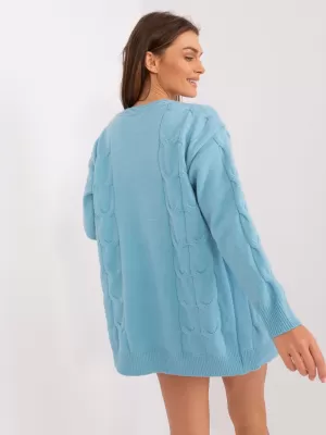 Dámský svetr WOOL FASHION ITALIA AT-SW-2241.36P LIGHT BLUE
