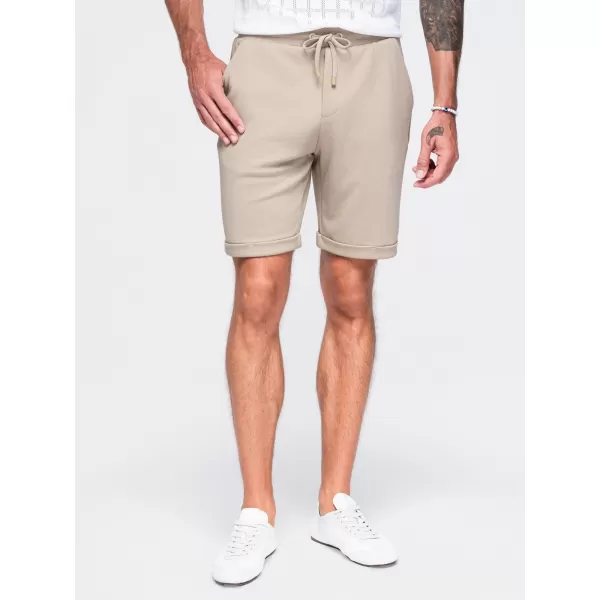  Pánské kraťasy OMBRE OM-SRCS-0206 BEIGE 