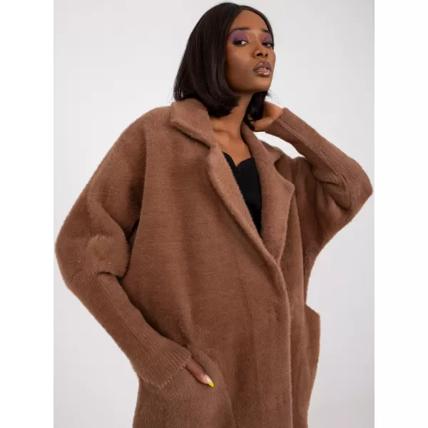  Dámský kabát FACTORY PRICE MBM-PL-1517.00P BROWN 