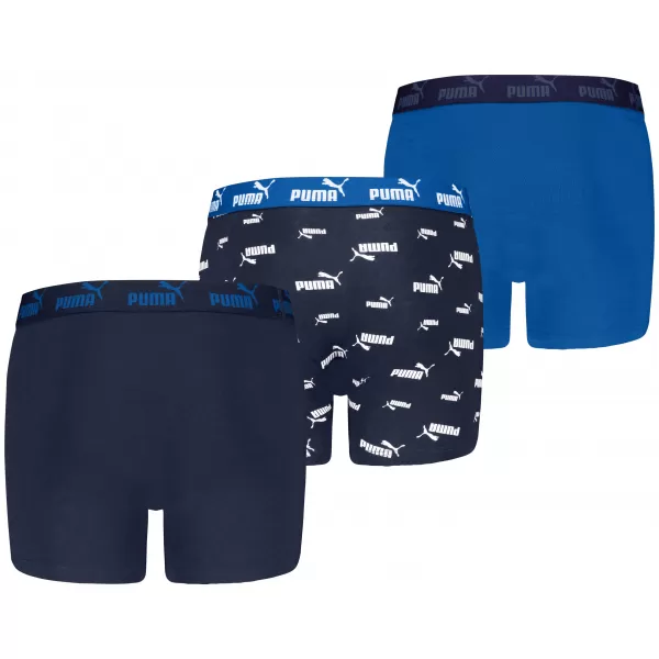  Dětské boxerky PUMA ELEMENTS BOYS LOGO PRINT BOXERS 3P 93896805 BLUE COMBO 