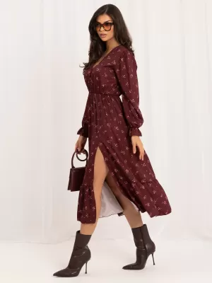 Dámské šaty ITALY MODA MI-SK-1061.86 BURGUNDY