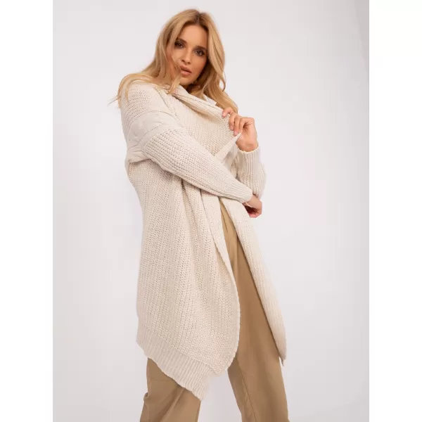  Dámský kardigan OCH BELLA TW-SW-BI-305.99P LIGHT BEIGE 
