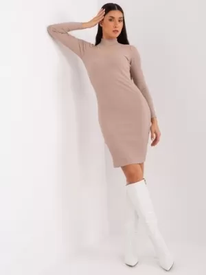 Dámské šaty BASIC FEEL GOOD RV-SK-9216.06P DARK BEIGE