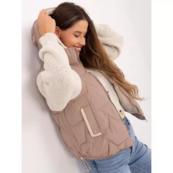  Dámská vesta FACTORY PRICE MBM-KZ-2502.27 DARK BEIGE 