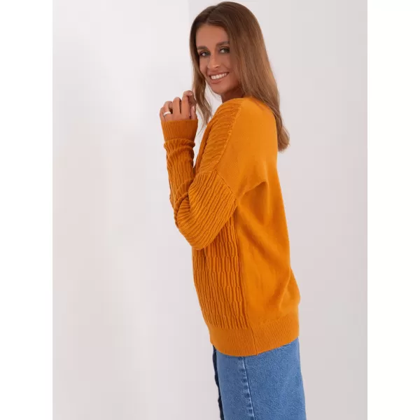  Dámský svetr WOOL FASHION ITALIA AT-SW-2338.14P BRIGHT ORANGE 