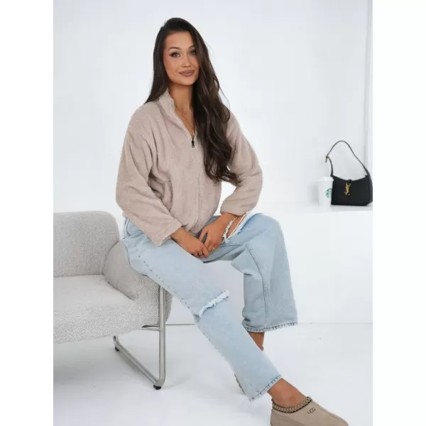  Dámská mikina FACTORY PRICE CS-BL-BT1033.09 LIGHT BEIGE 