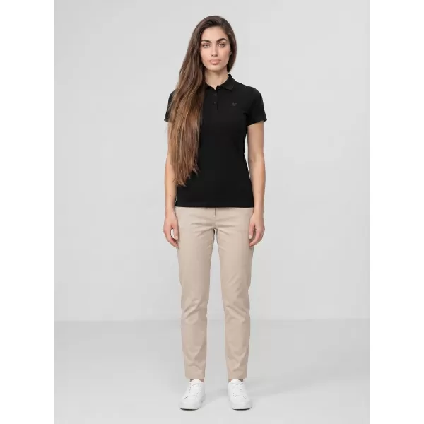  Dámské triko s límečkem 4F 4FWMM00TPTSF0768 DEEP BLACK 