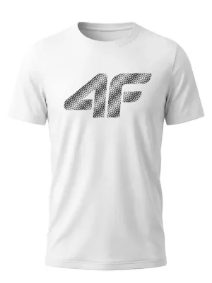 Pánské triko 4F 4FWMM00TTSHM3342 WHITE