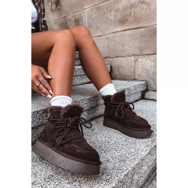  Dámské sněhule BIG STAR SHOES UU274316 BROWN/BEIGE SHADOWS 