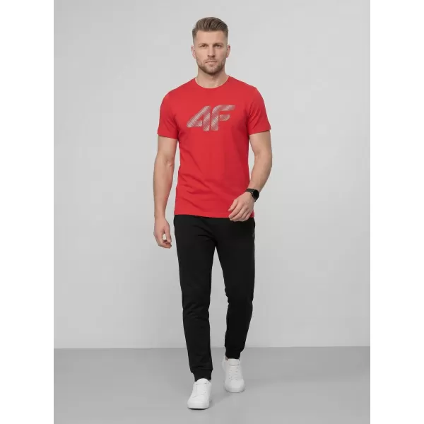  Pánské triko 4F 4FWMM00TTSHM3342 RED 