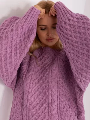 Dámský svetr WOOL FASHION ITALIA AT-SW-2367-2.64P VIOLET