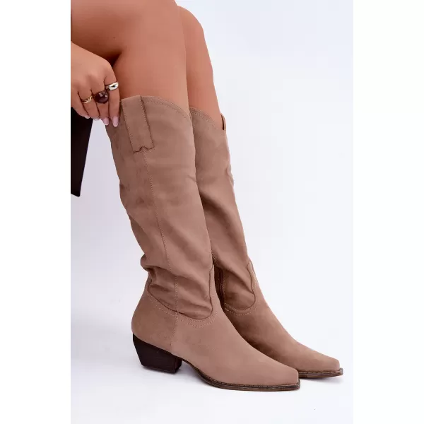  Dámské kovbojky BOTO D-216 BEIGE 