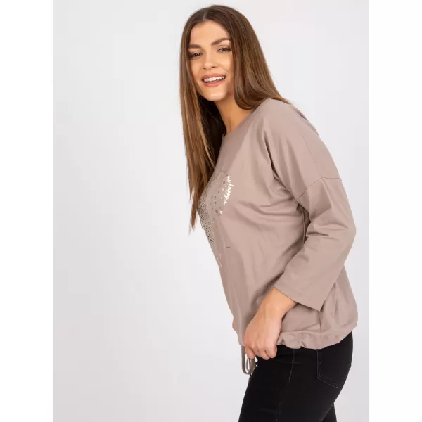  Dámská halenka RUE PARIS RV-BZ-7545.42P DARK BEIGE 