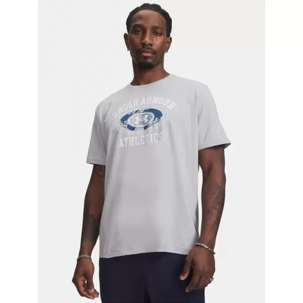  Pánské triko UNDER ARMOUR M 60/40S ARMOR GLOBE SS 6009261-011 ŠEDÁ 