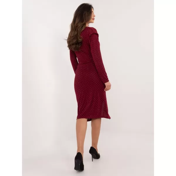  Dámské šaty ITALY MODA DHJ-SK-18206.67 BURGUNDY 