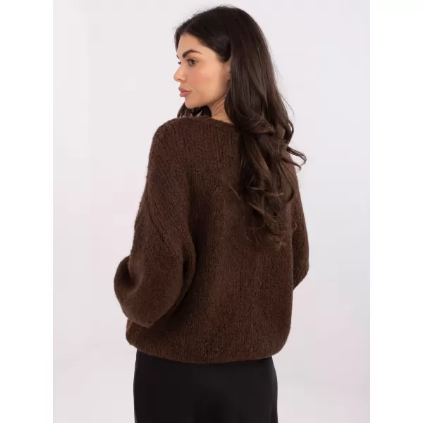  Dámský svetr ITALY MODA MI-SW-1610.18 DARK BROWN 