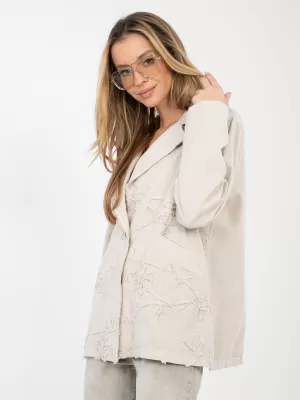Dámské sako RUE PARIS IT-MA-FL9992.97 BEIGE