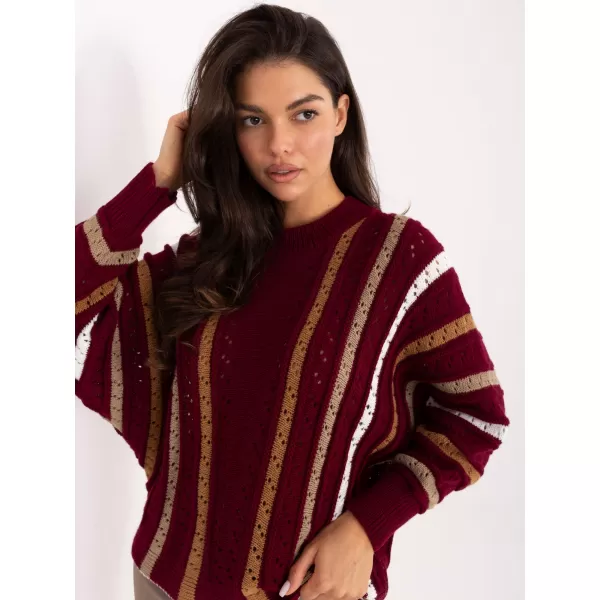  Dámský svetr FACTORY PRICE IT-SW-93115.13 BURGUNDY 