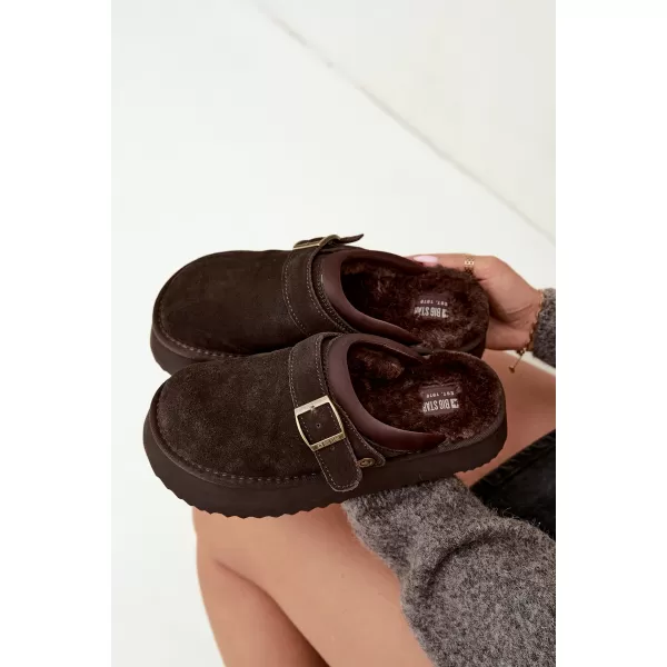  Dámské pantofle BIG STAR SHOES UU274697 BROWN/BEIGE 