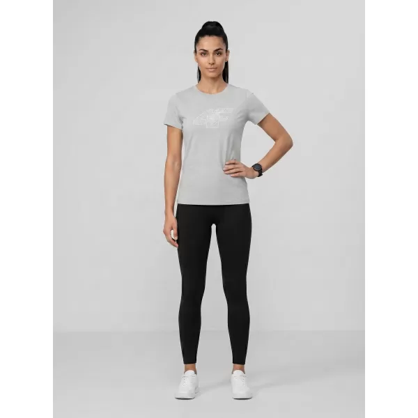  Dámské triko 4F 4FWMM00TTSHF3309 COLD LIGHT GREY MELANGE 