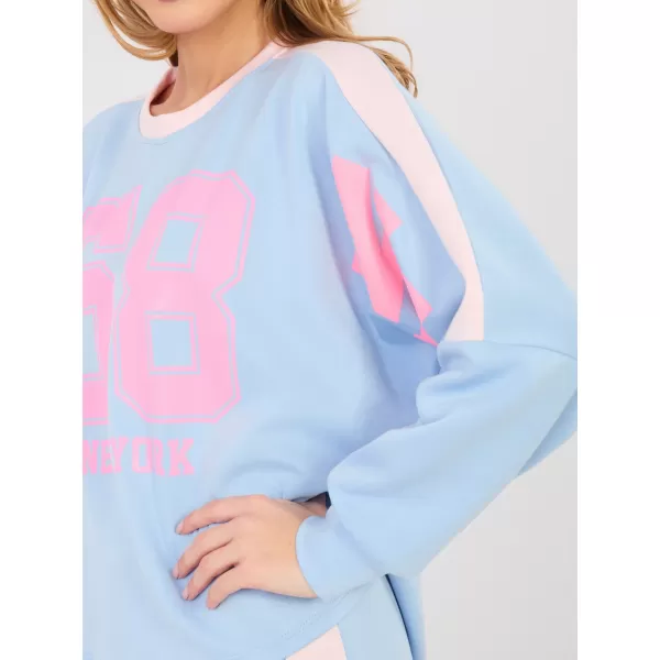  Dámská tepláková souprava RUE PARIS IT-KMPL-22177.21P LIGHT BLUE 