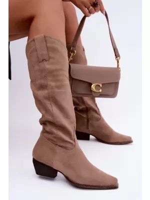 Dámské kovbojky BOTO D-216 BEIGE