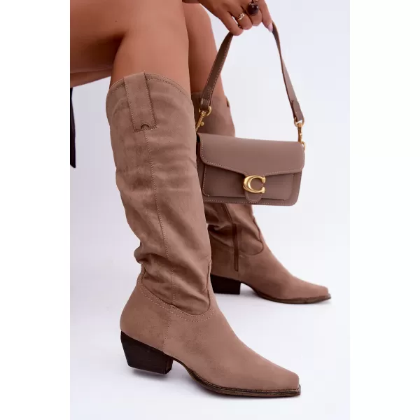  Dámské kovbojky BOTO D-216 BEIGE 