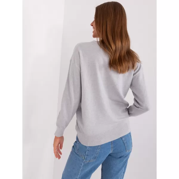  Dámský svetr WOOL FASHION ITALIA AT-SW-2325.95P LIGHT GREY 