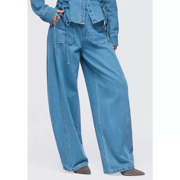 Dámské kalhoty OMBRE OW-PA-E0017 BLUE 