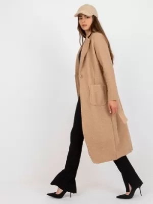 Dámský kabát OCH BELLA TW-PL-BI-5220.63 BEIGE