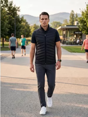 Pánská hybridní vesta MALFINI PREMIUM CROSS 557 ČERNÁ