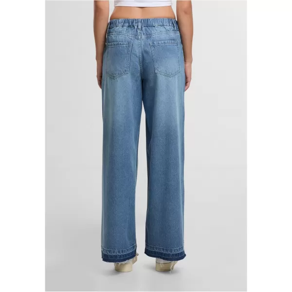  Dámské kalhoty URBAN CLASSICS TB7712 MID DEEP BLUE WASHED 