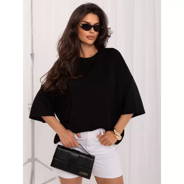  Dámská halenka RUE PARIS RV-BZ-A1188.63 BLACK 