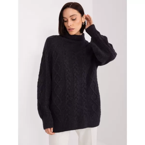  Dámský svetr WOOL FASHION ITALIA AT-SW-2355-2.30X NOIRE 