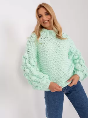 Dámský svetr WOOL FASHION ITALIA AT-SW-2382.97P MINT