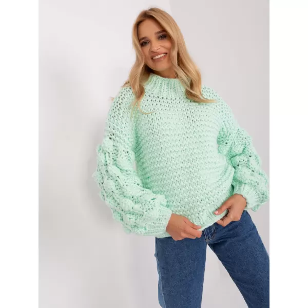  Dámský svetr WOOL FASHION ITALIA AT-SW-2382.97P MINT 