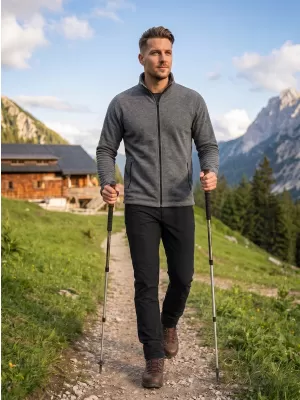 Pánská micro fleece mikina MALFINI FACTOR 852 ČERNÝ MELÍR
