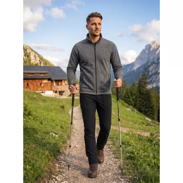  Pánská micro fleece mikina MALFINI FACTOR 852 ČERNÝ MELÍR 