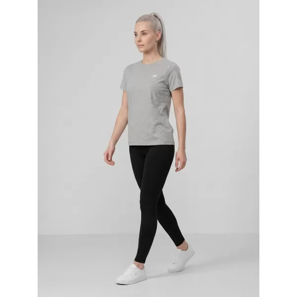  Dámské triko 4F 4FWMM00TTSHF3308 COLD LIGHT GREY MELANGE 