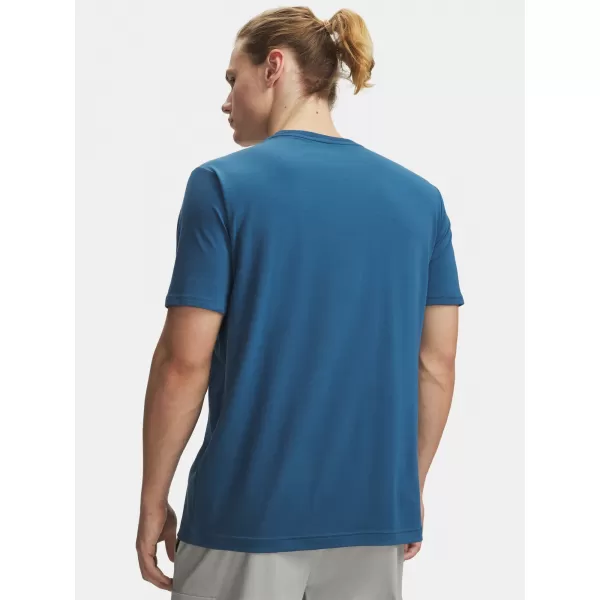  Pánské triko UNDER ARMOUR M 60/40S ARMOR GLOBE SS 6009261-498 MODRÁ 