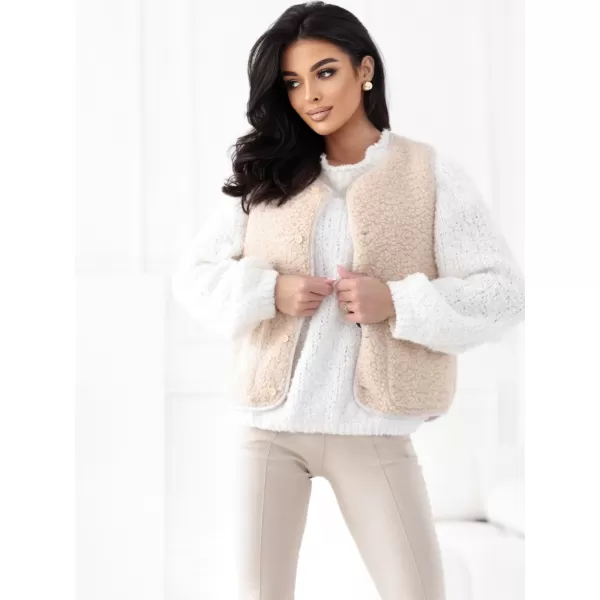  Dámská vesta FACTORY PRICE CS-KZ-1404.99P LIGHT BEIGE 
