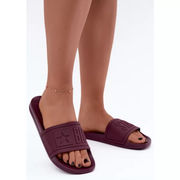  Dámské pantofle BIG STAR SHOES UU274070 VÍNOVÁ 