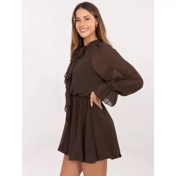  Dámské šaty RUE PARIS MI-SK-A1554.26 BROWN 