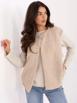Dámská vesta RUE PARIS IT-KZ-FL9622.29P LIGHT BEIGE